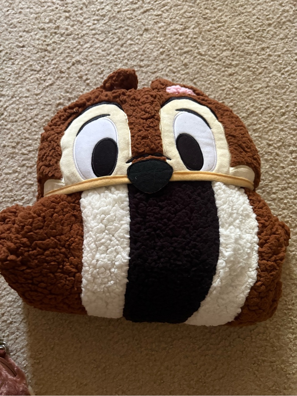 Japan Tokyo Disney Chip and Dale plush poncho blanket